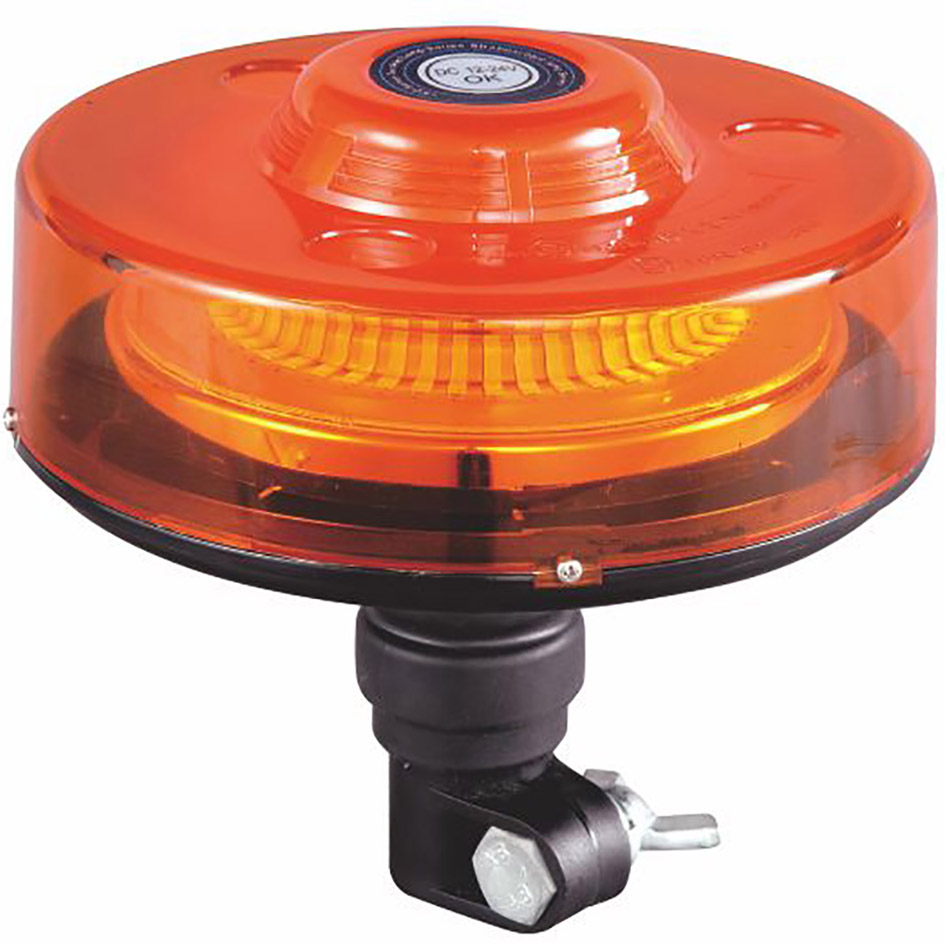 Maják oranžový UFO na tyč pružný, 48× LED, 24 W, 155 × 165 mm