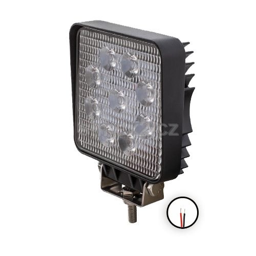Pracovní světlo 650 lumenů, 9× LED, 107 × 107 × 30 mm