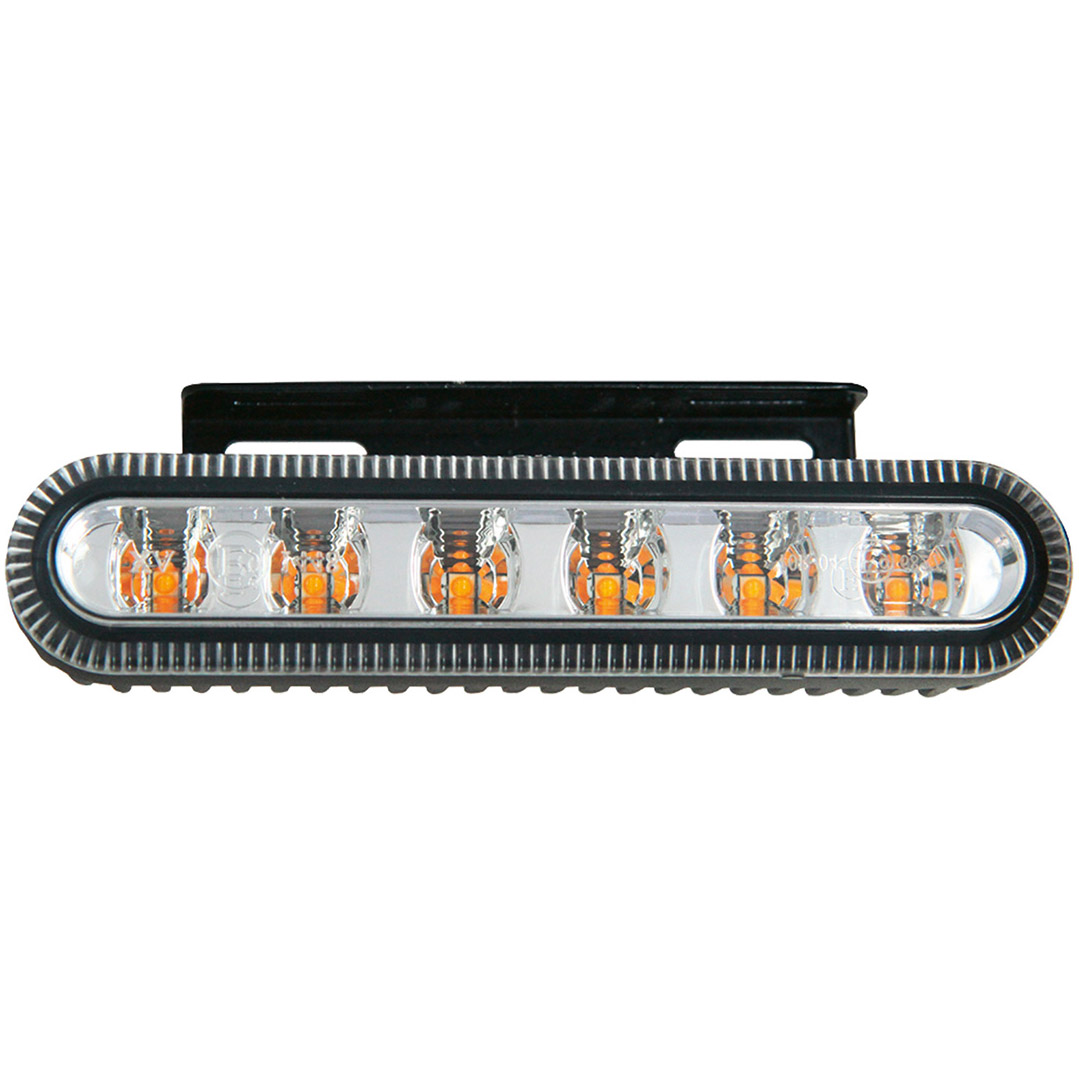 Světlo výstražné oranžové – predátor, 9–33 V, 6 LED, 18 W, 142 × 30 × 35 mm