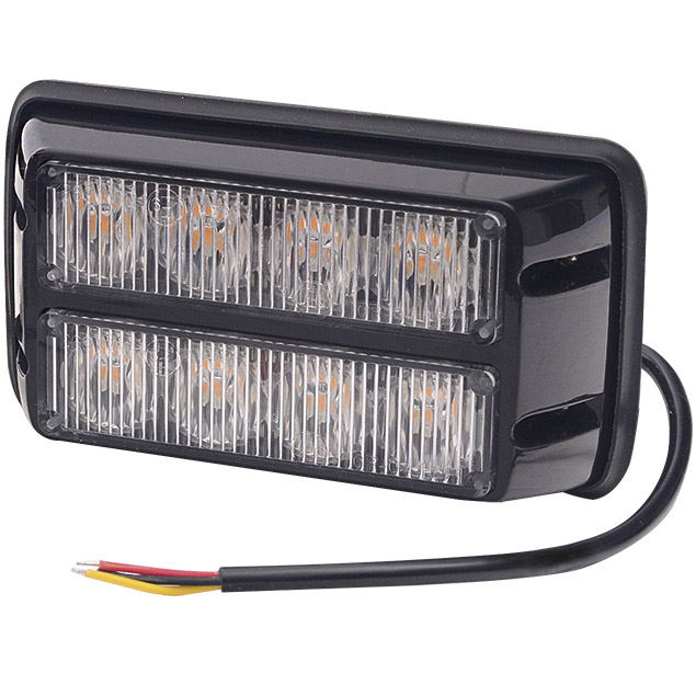 Světlo výstražné oranžové – predátor, 9–33 V, 2 × 4 LED, 24 W, 132 × 66 × 30 mm