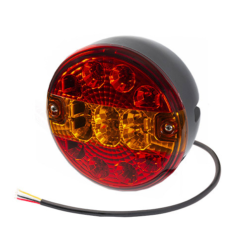 Světlo zadní 3-komorové – brzdové, obrysové, směrové, průměr 140 mm, LED, 9–33 V