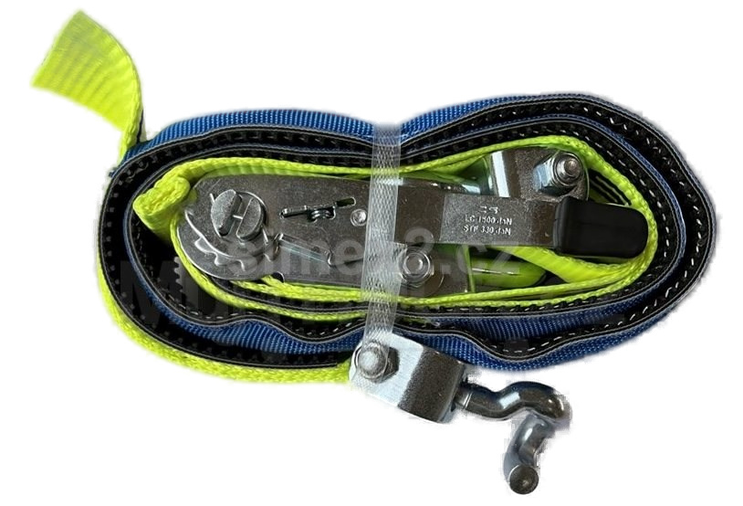 Upínací pás pro převoz vozidel, ETA, pevnost 3T, šíře 35 mm, délka 2,8 m, návlek 1100 mm, s S-hákem